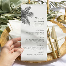 Modern Tropical Beach Minimalist Bröllop 3-Course
