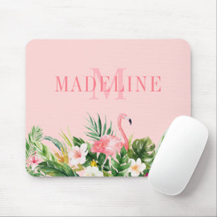Modern Tropical Blommigt Monogram Musmatta