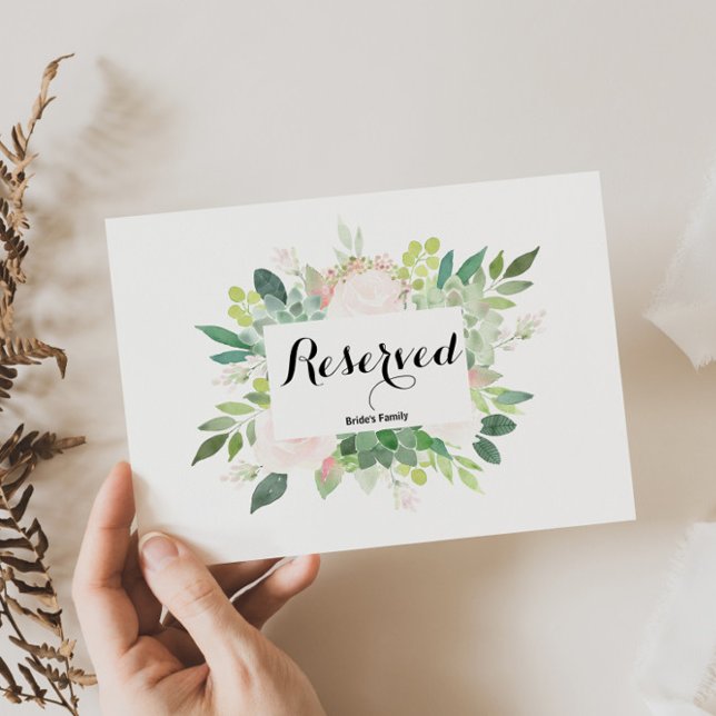 Modern Tropical Blommigt Reserved Sign (Skapare uppladdad)