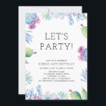 Modern Tropical Blommigt Sommar Vuxen Födelsedagsf Inbjudningar<br><div class="desc">Fira din speciella dag med den här tropiska festinbjudan har enkel och snyggt typografi och tropiskt mönster. Den här designmallen är fullt anpassade.</div>