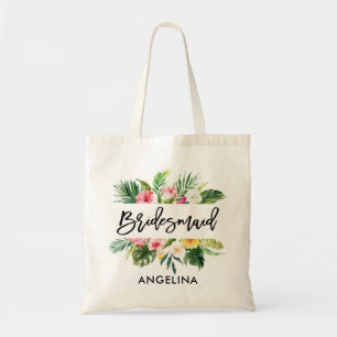 Modern Tropical Bridesmaid i penselskript Tygkasse