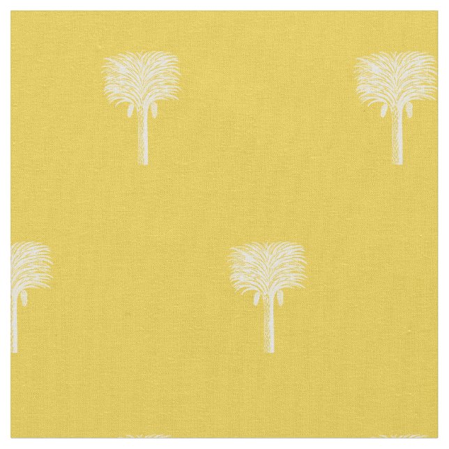 Modern Tropical Date Handflatan Gult Tyg (Närbild)