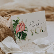 Modern Tropical Flamingo Baby Shower eller Birthda