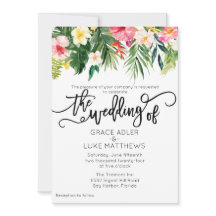 Modern Tropical Flowers Bröllop