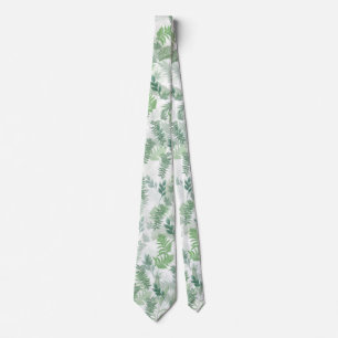 Modern Tropical Grey White Grönt Foliage Slips