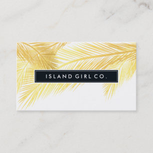 MODERN TROPICAL HANDFLATAN FRONDS logotyp trendig Visitkort