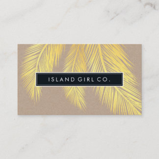 MODERN TROPICAL HANDFLATAN FRONDS logotyp trendig Visitkort