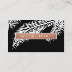 MODERN TROPICAL HANDFLATAN FRONDS logotyp trendig Visitkort