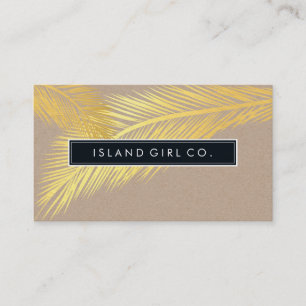 MODERN TROPICAL HANDFLATAN FRONDS logotyp trendig Visitkort