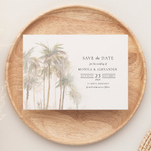 Modern Tropical Handflatan Träd Spara Datumet