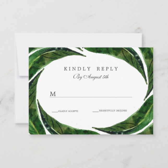 Modern Tropical Löv Bröllop OSA | MÖRK (Framsida)