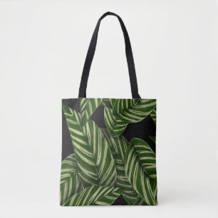 Modern Tropical Löv Löv Mönster Tygkasse