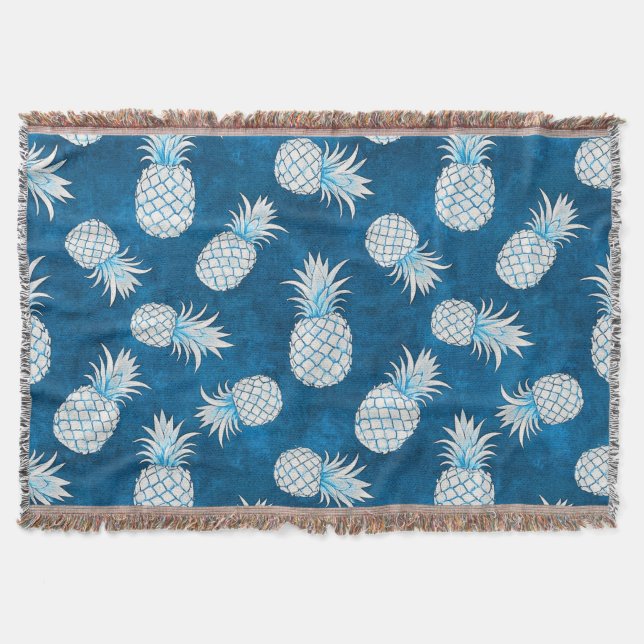 Modern Tropical Pineapple Watercolor Filt (Framsidan)