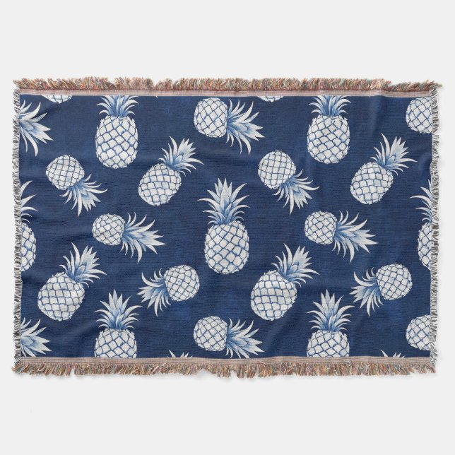 Modern Tropical Pineapple Watercolor Filt (Framsidan)