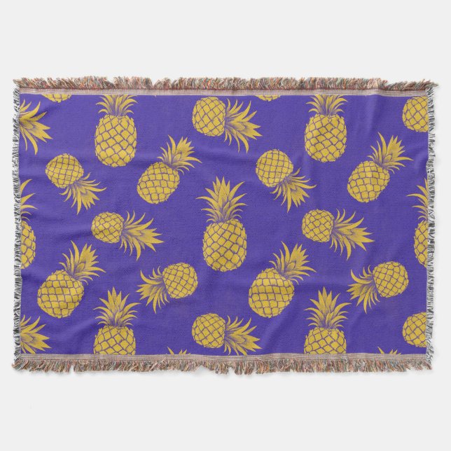 Modern Tropical Pineapple Watercolor Filt (Framsidan)