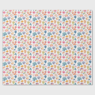 Modern Tropical Plant Print – Pink and Green Presentpapper