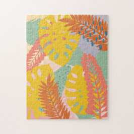 Modern Tropical Plant Puzzle Pussel
