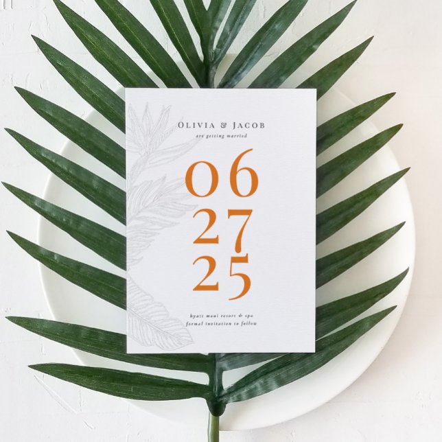 Modern Tropical Save the Date Inbjudningar (Skapare uppladdad)