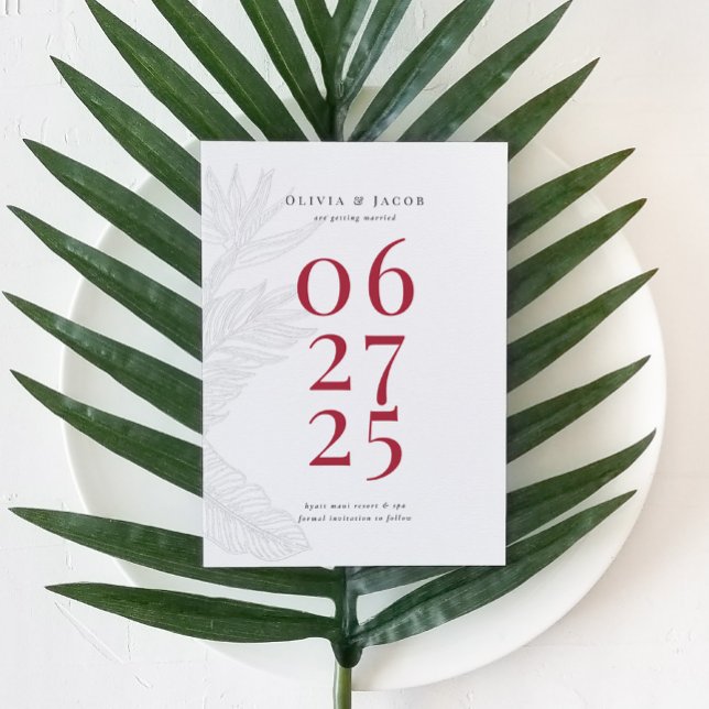 Modern Tropical Save the Date Spara Datumet (Skapare uppladdad)