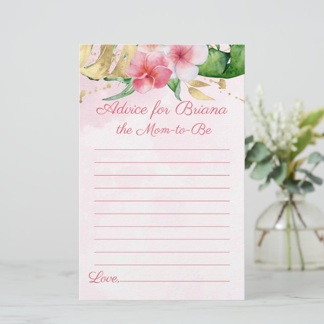 Modern Tropical Summer Baby Shower Gamvice (Stående Fram)