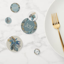 Modern tropisk blå blomma Joy Peace Kärlek