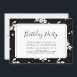Modern Tropisk Blommig Sommar Vuxen Födelsedagsfes Inbjudningar<br><div class="desc">Fira din speciella dag med denna tropiska festinbjudan med enkel och stilren typografi & tropiska mönster. Denna designmall är helt anpassningsbar.</div>