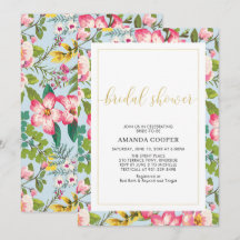 Modern Tropisk Bröllopsinbjudan för Brudtärnafest