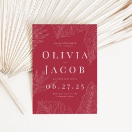 Modern tropisk bröllopsinbjudan inbjudningar