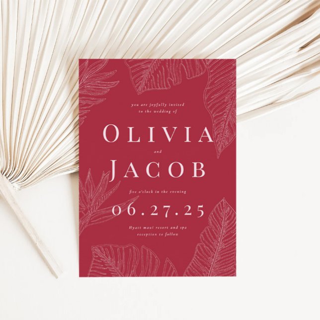 Modern tropisk bröllopsinbjudan inbjudningar (Skapare uppladdad)