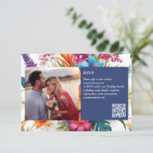 Modern tropisk färgfull blomma-OSA kort