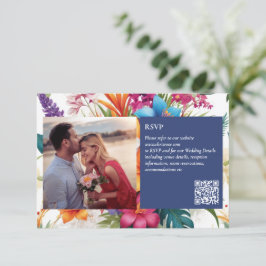 Modern tropisk färgfull blomma-OSA kort