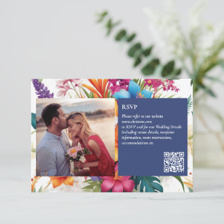 Modern tropisk färgfull blomma-OSA kort