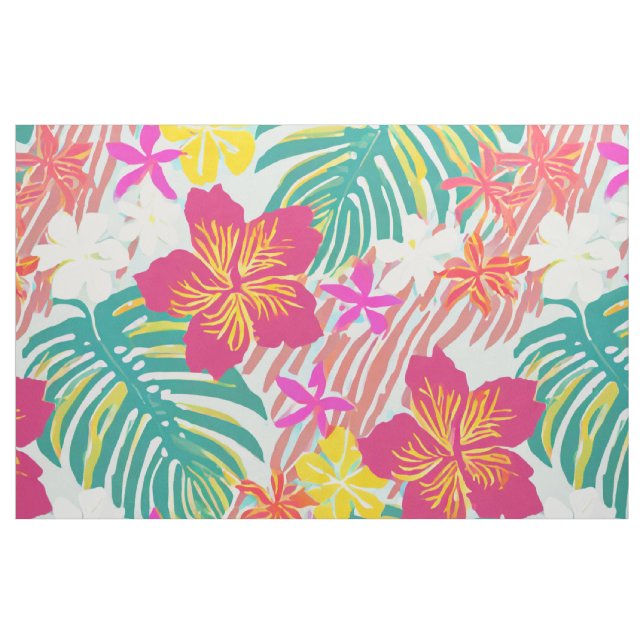 Modern tropisk hawaiian aloha mönster tyg (Fat Quarter)
