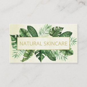 Modern tropisk på Beige Organic Spa Soap Skincare Visitkort