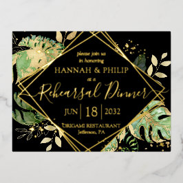 Modern tropisk repetitionsmiddag Guld