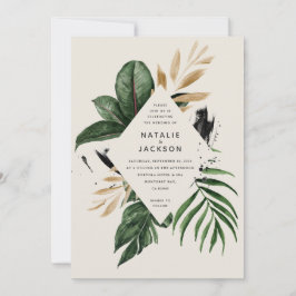 Modern tropiska abstrakt målad bröllop