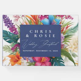 Modern Tropiskt färgigt bröllop Gästböcker