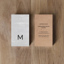 Modern tryckt Kraft Struktur Grått Bold Monogram
