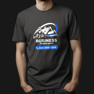 Modern Trycktvätt Krafttvätt Husstädning T Shirt