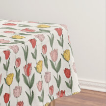 Modern Tulip Floral Pattern Soft Botanical Spring