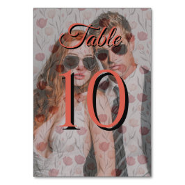 Modern Tulip Flower Boho Wedding Table Number Bordsnummer