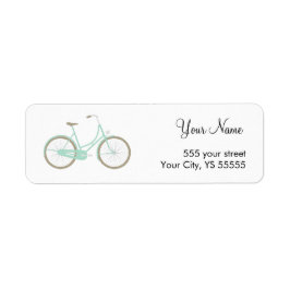 Modern tull cykeldesign returadress etikett