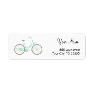 Modern tull cykeldesign returadress etikett
