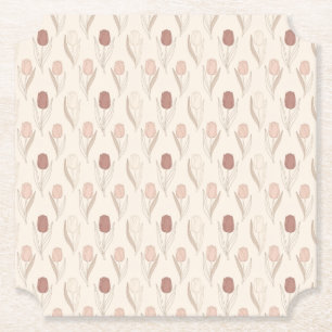 Modern tulpanblommönster underlägg papper
