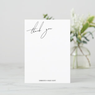 Modern tunn Elegant - Kalligrafi - enkel Tack Kort