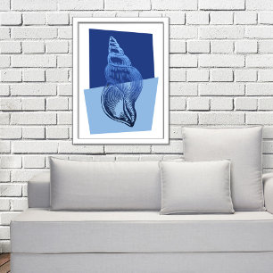 Modern turbanisk Snäcka i mitten av århundradet Sk Poster