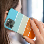 Modern Turcos Orange Grönt Färg Block<br><div class="desc">Den här enkla men otroligt snyggt telefonväskan har blått,  grönt och orange färg-block med initialer (eller annan text) i ett modernt vitt blockteckensnitt. Känn att underbaren håller chicen mobil i handen!</div>