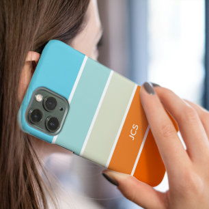 Modern Turcos Orange Grönt Färg Block