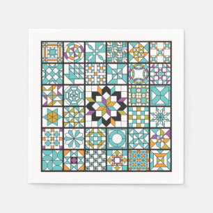 Modern Turcos Sampler Quilt Napkins Pappersservett