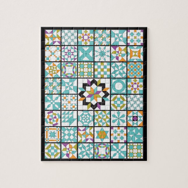 Modern Turcos Sampler Quilt Pussel (Vertikal)